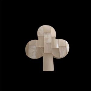 Vintage Mother of Pearl Club Card Suit Brooch